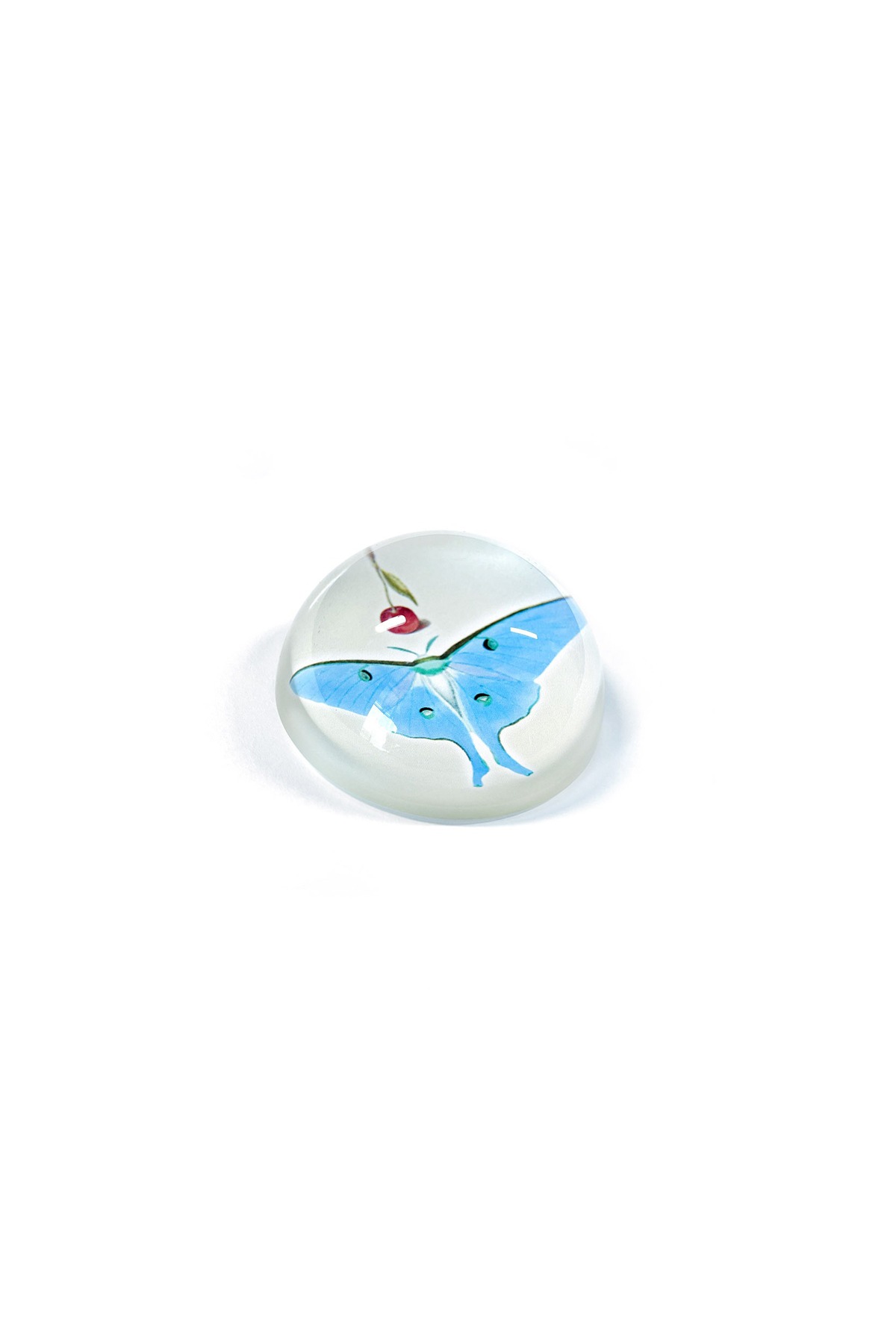 BUTTERFLY AND CHERRY PAPER WEIGHT