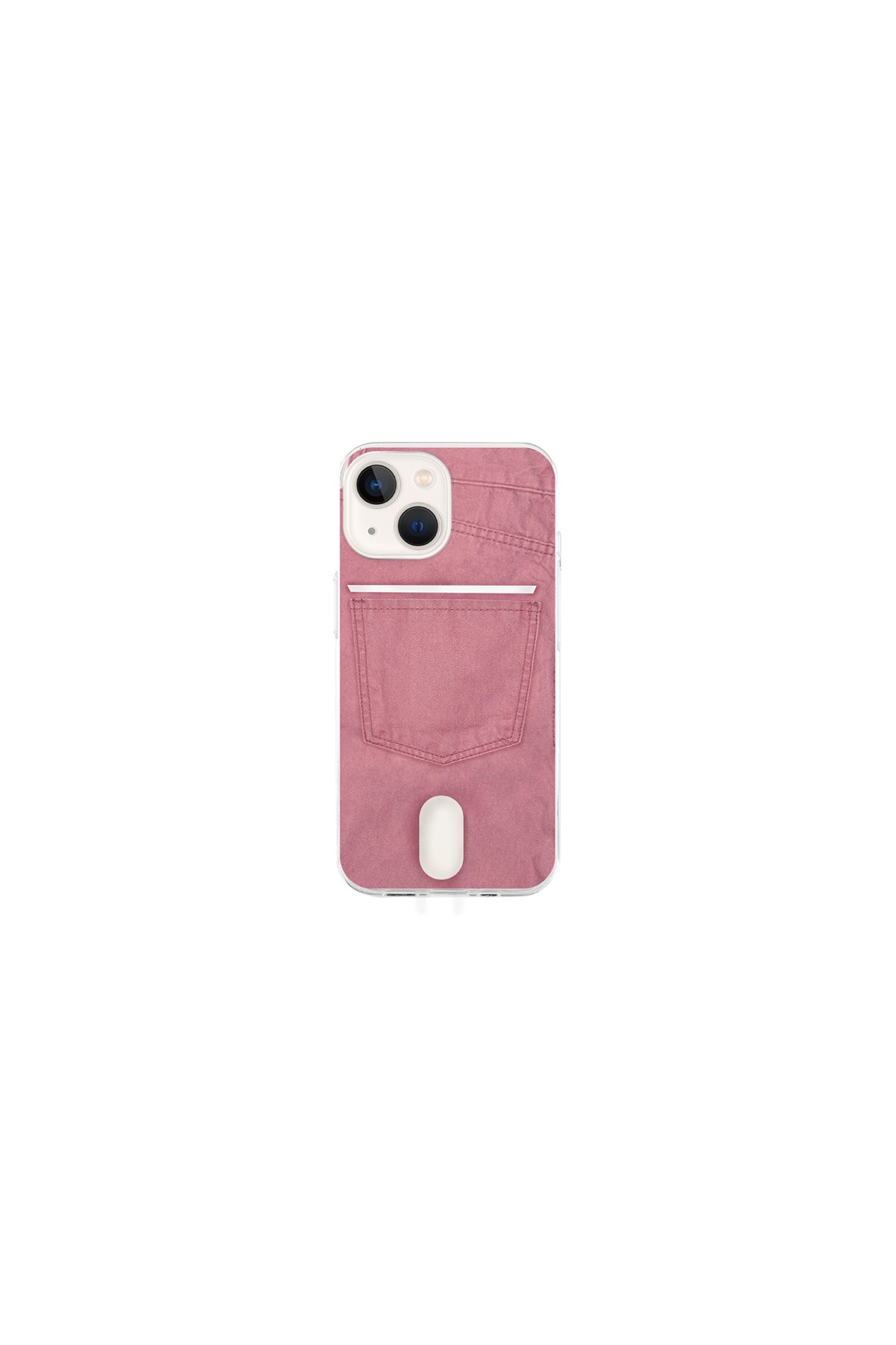 Pocket Phone case - Dusty pink jeans